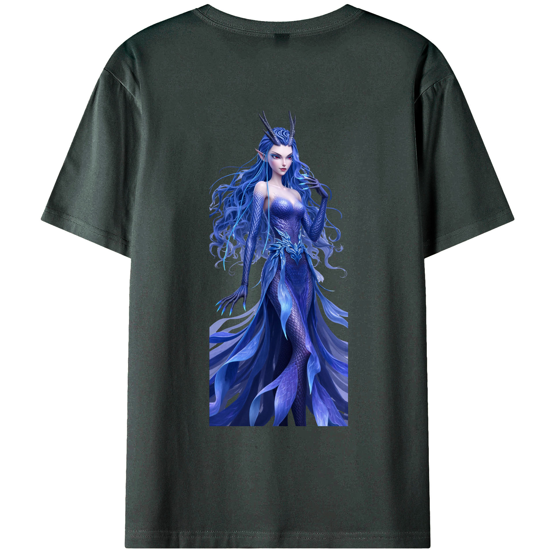 （画像用） Ne Zha 2 ナタ 魔童の大暴れ 綿100％ メンズ半袖Tシャツ（バックプリント） 通気性